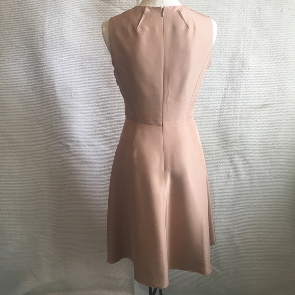 LK Bennett Tan Brown 100% Silk Midi Dress - Picture 3 of 8